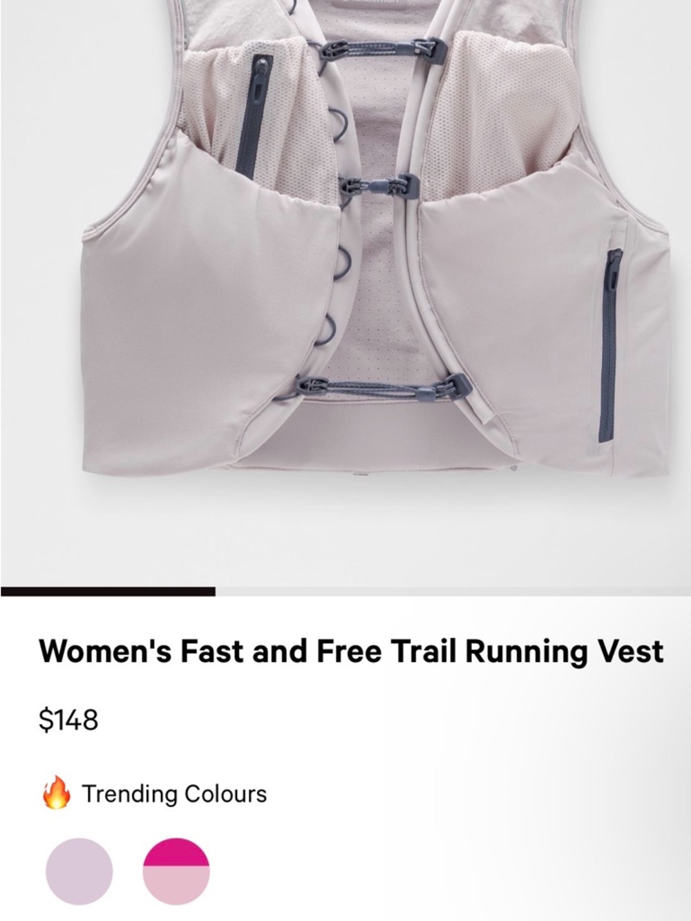 NWT Lululemon Fast and Free Trail Running Vest size L/XL (MSRP $148)
